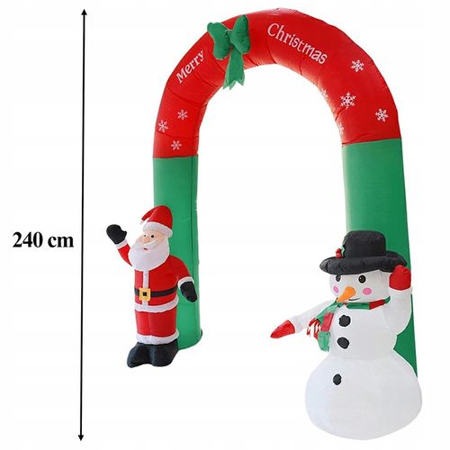 Brama Bramka Dmuchana Ozdoba Świąteczna Mikołaj Bałwan na Święta Duża 240cm na Arena.pl
