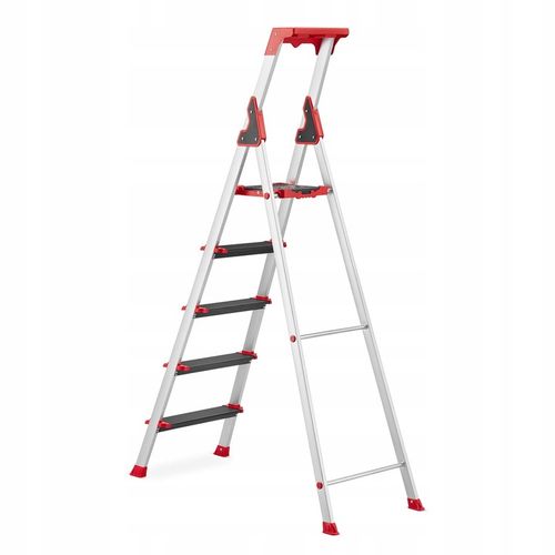 Drabina aluminiowa montażowa magazynowa profesjonalna HIGHER ALU 5 na Arena.pl