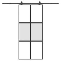 Drzwi przesuwne z zestawem okuć Szkło hartowane i aluminium