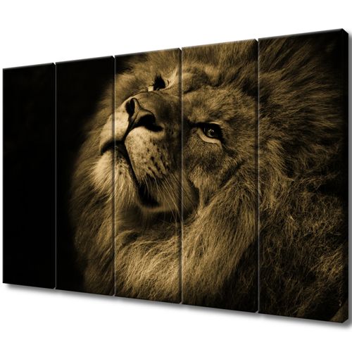 Obraz Płótno 100X63 Złoty Lew na Arena.pl