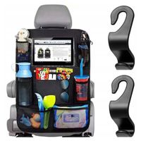 Organizer na fotel samochodowy Uniwersalny przybornik siedzenie + 2 haczyki