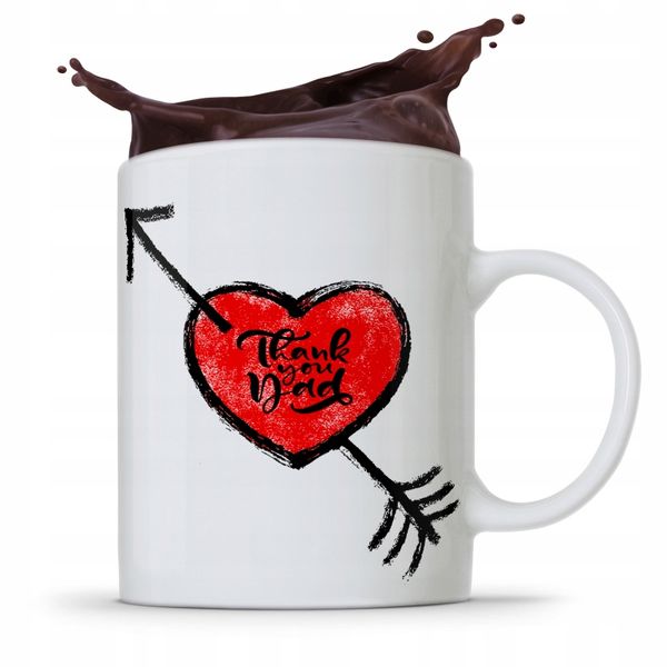 Kubek Na Dzień Ojca Dla Taty Thank You Dad Prezent Z Nadrukiem Ze Zdjęciem zdjęcie 1