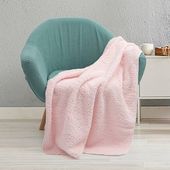 Kocyk Minky z podszewką Sherpa do sublimacji - różowy 76 x 101 cm