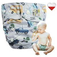 Pieluszka Wielorazowa KIESZONKA BAMBUS SAMOCHODY Pieluszki NappiMe