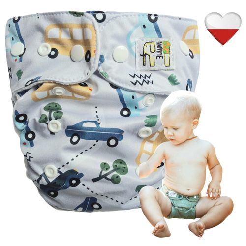 Pieluszka Wielorazowa KIESZONKA BAMBUS SAMOCHODY Pieluszki NappiMe na Arena.pl
