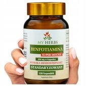 BENFOTIAMINA SUPER MOCNA STANDAR WYSOKA BIODOSTĘPNOŚĆ 120 KAPS