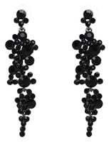 Kolczyki czarne DŁUGIE ELEGANCKIE wiszące cyrkonie