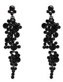 Kolczyki czarne DŁUGIE ELEGANCKIE wiszące cyrkonie