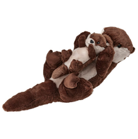 Pluszak Wydra z młodym 2szt maskotka przytulanka 45cm IKEA SKOGSDUVA brązowy