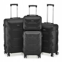 ZESTAW WALIZEK 4w1 - WALIZKA PODRÓŻNA 28" 24" 19" i 14" - TREVISO - CZARNY