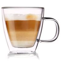 Szklanka termiczna z podwójną ścianką do kawy latte DOUBLE 180 ml