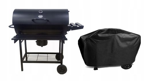 Grill Węglowy Beczka / Ruszt Żeliwny / 70x35 cm stabilna konstrukcja na Arena.pl
