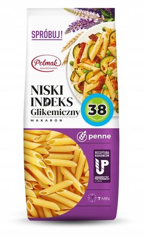 MAKARONY PENNE SPAGHETTI ŚWIDERKI NITKI 250g POLMAK NISKI IG na Arena.pl