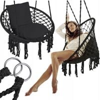 FOTEL WISZĄCY OGRODOWY HUŚTAWKA BOCIANIE GNIAZDO DO OGRODU DOMU Z PODUSZKĄ