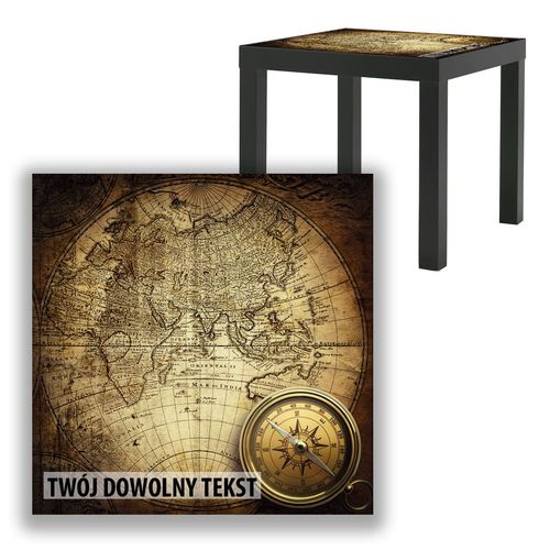 BLAT SZKLANY IKEA LACK Mapa z Twoim napisem 55x55cm 088b na Arena.pl