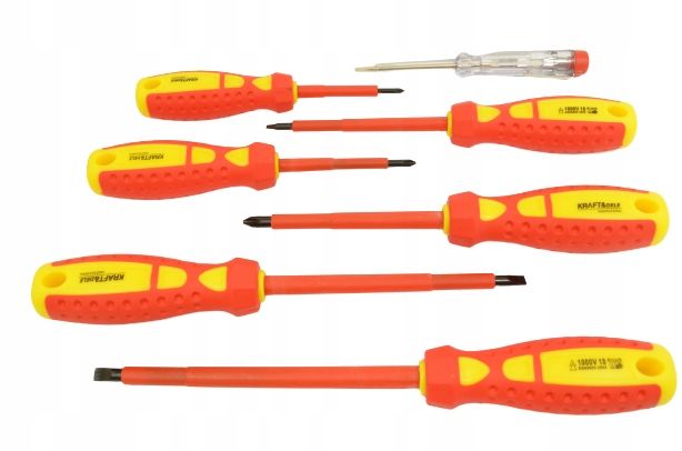 ZESTAW WKRĘTAKI ŚRUBOKRĘTY IZOLOWANE + PRÓBNIK DO PRĄDU PROBÓWKA TESTER x7 zdjęcie 8