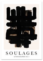 Plakat abstrakcja soulages 70x100 cm