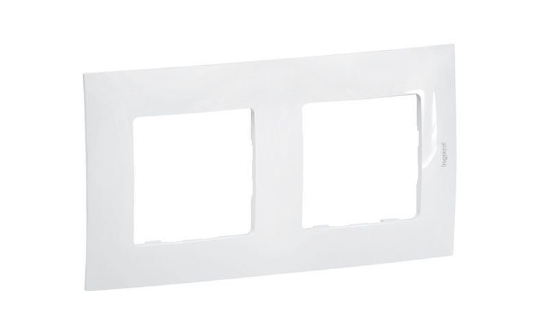 NOWE NILOE - RAMKA PODWÓJNA BIAŁA (WHITE) - Legrand NP112WH zdjęcie 1