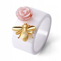 Pierścionek Ceramiczny Pierścionek Srebro r. 17