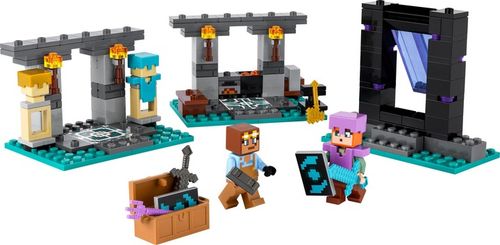 LEGO MAINCRAFT 21252 ZBROJOWNIA WARSZTAT KOWALA PORTAL DO NETHERU FIGURKI na Arena.pl