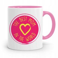 Kubek Różowy Prezent Dla Mamy The Best Mom Z Nadrukiem Ze Zdjęciem