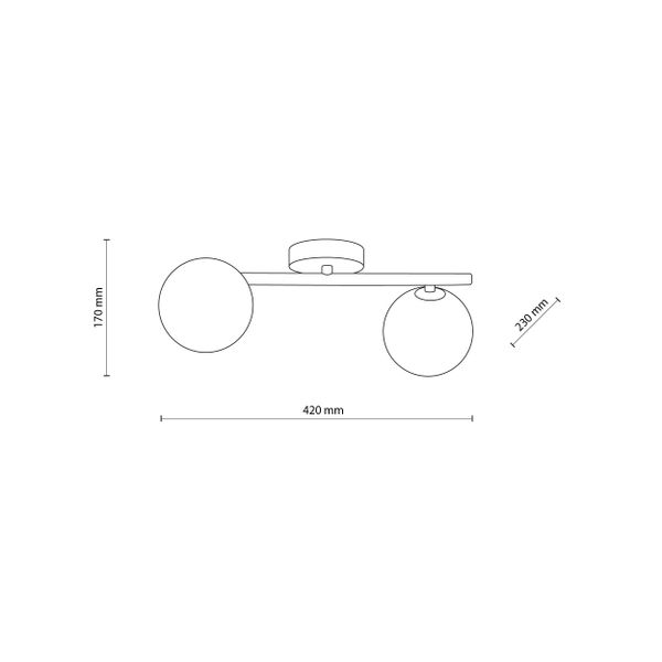 ESTERA BLACK LAMPA SUFITOWA 2 zdjęcie 1