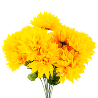 CHRYZANTEMA BUKIET 12 KWIATÓW SZTUCZNY 50CM zółty