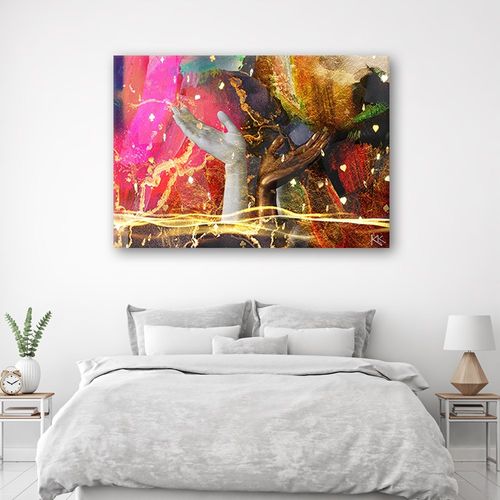 Emaga Obraz na płótnie, Kolorowe Ręce Abstrakcja - 60x40 na Arena.pl