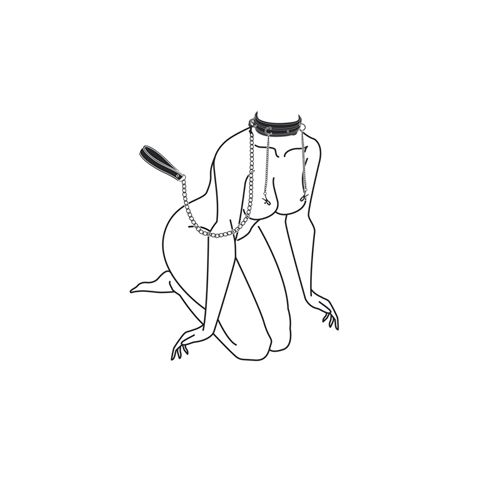 Wiązania-Leather Collar With Nipple Chains zdjęcie 9