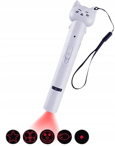 Zabawka piórko laser wskaźnik laserowy latarka zabawka kota 4w1 na Arena.pl