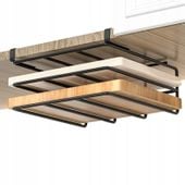 STOJAK Półka REGAŁ na DESKI DO KROJENIA PODWIESZANA Czarna Metal