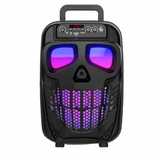 GŁOŚNIK BEZPRZEWODOWY PRZENOŚNY KARAOKE BLUETOOTH RADIO MIKROFON LED USB na Arena.pl