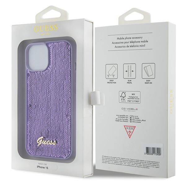 Etui Guess do iPhone 15, iPhone 14, iPhone 13, Fioletowy zdjęcie 8
