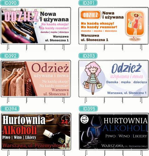 BANER REKLAMOWY 300x150cm oczkowany projekt w cenie AGENCJA OCHRONY na Arena.pl