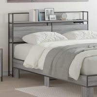 Zagłówek do przechowywania z półką Szary dąb sonoma 135 cm