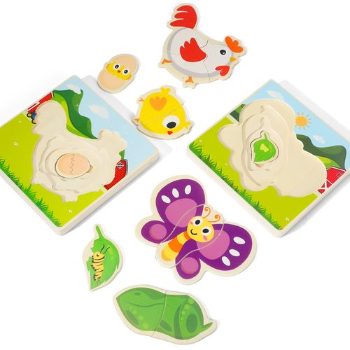 drewniane puzzle montessori dla dzieci kurczak mwz-3154 na Arena.pl