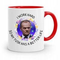 Kubek Czerwony Donald Tusk Po Platforma Prezent Z Nadrukiem Ze Zdjęciem