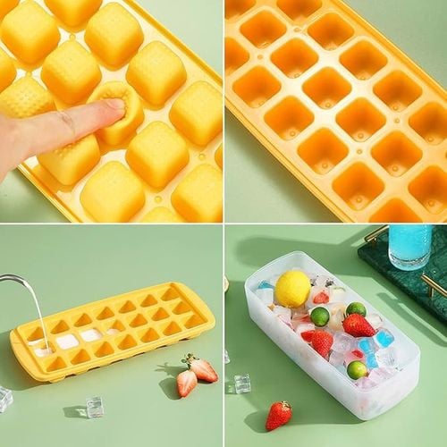 Foremka sylikonowa do kostek lodu z pojemnikiem na Arena.pl