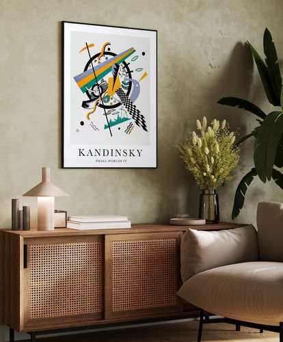 Plakat Kandinsky small worlds 50x70 cm w czarnej ramie na Arena.pl