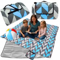 Wodoodporna Mata 2x3m Na Plażę Koc z Zapinką Koc Piknikowy Plażowa Termo