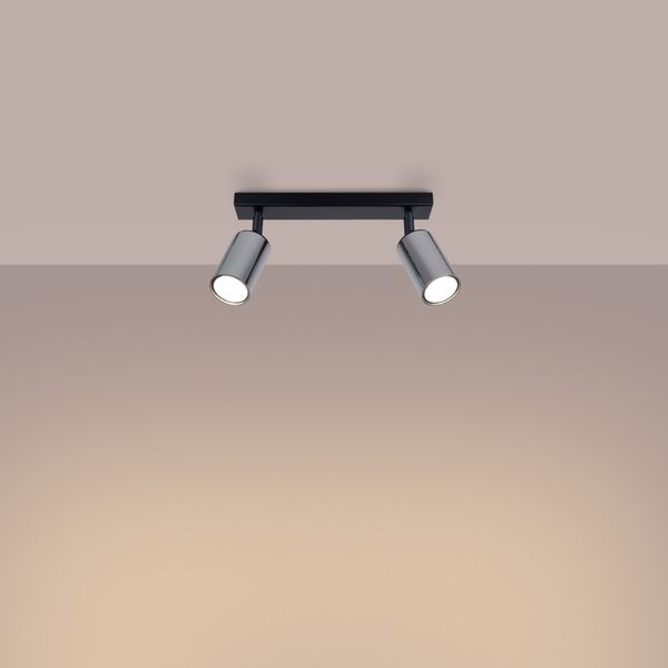 Plafon WINX 2 czarny/chrom zdjęcie 3