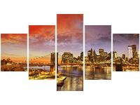 75CM 120 OBRAZ 5 ELEM NOWOJORSKI KRAJOBRAZ ŚCIENNY DRUK