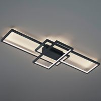 LAMPA sufitowa THIAGO 652610342 Trio geometryczna OPRAWA ramki LED RGB 36W 3000K - 6000K metalowe grafitowe