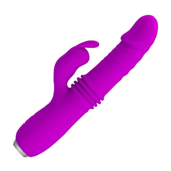 Jedwabisty Wibrator Posuwisty Rotacyjny Królik zdjęcie 5