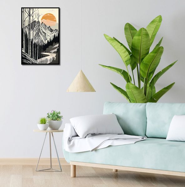 Plakat 40x60cm Drzeworys Górski zdjęcie 4