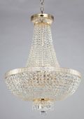 Pałacowa LAMPA wisząca BELLA DIA750-TT50-WG Maytoni kryształowa OPRAWA ampla ZWIS kopuła glamour złota