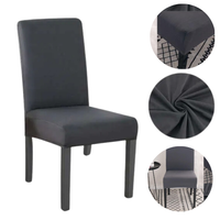 POKROWIEC NA KRZESŁO ELASTYCZNY MOCNY WYTRZYMAŁY GRAFITOWY UNIWERSALNY