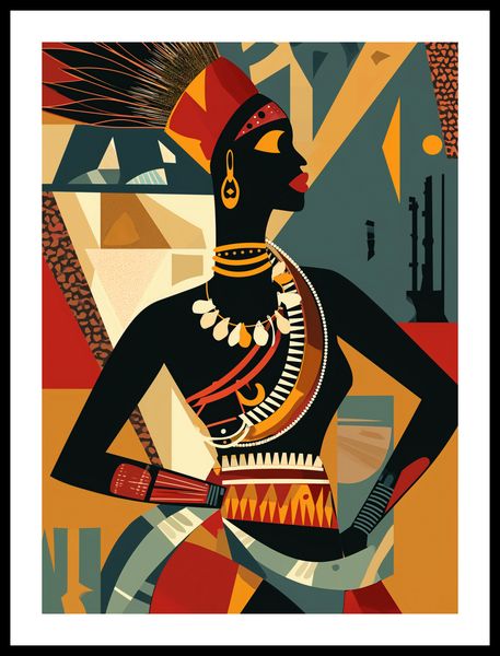 Plakat 40x55cm Afrykańska Mozaika zdjęcie 3