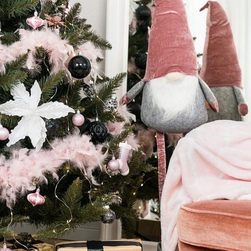 BOMBKI CHOINKOWE 100szt nietłukące ZESTAW XXL NA CHOINKĘ WZORY CZARNE ZŁOTE na Arena.pl