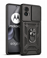 Etui pancerne do MOTOROLA EDGE 30 NEO Slide Ring czarny case obudowa plecki